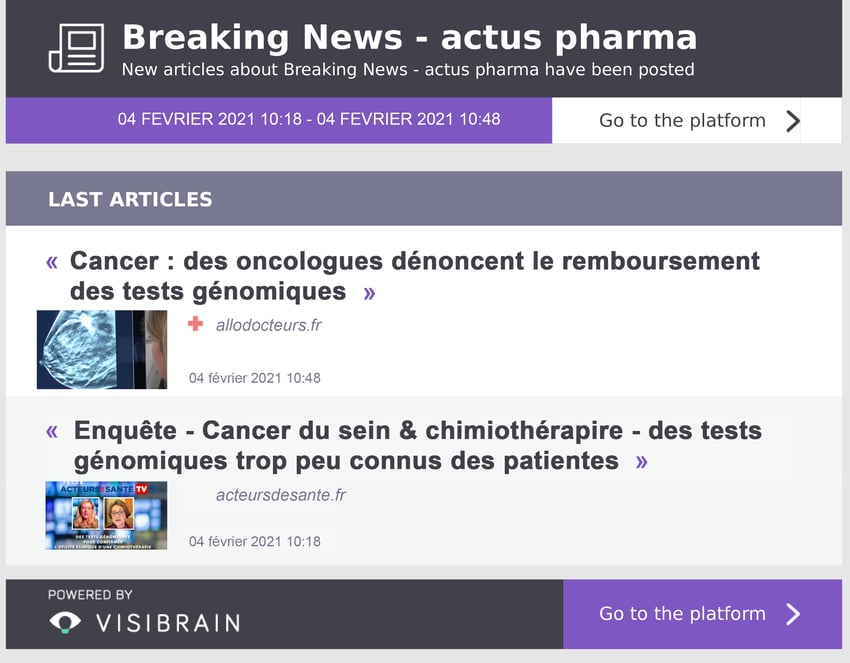 alerte secteur pharma