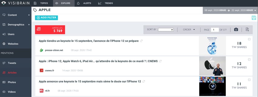 articles de presse