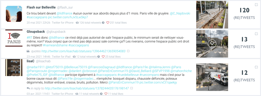 tweets lidl saccage paris
