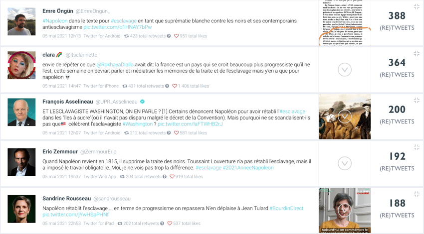 tweets napoleon et esclavage