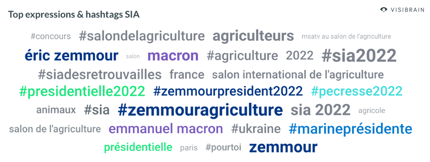 nuage des expressions et hashtags