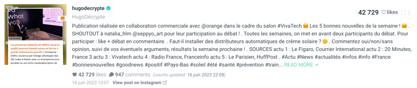 post Hugo Decrypte x Orange