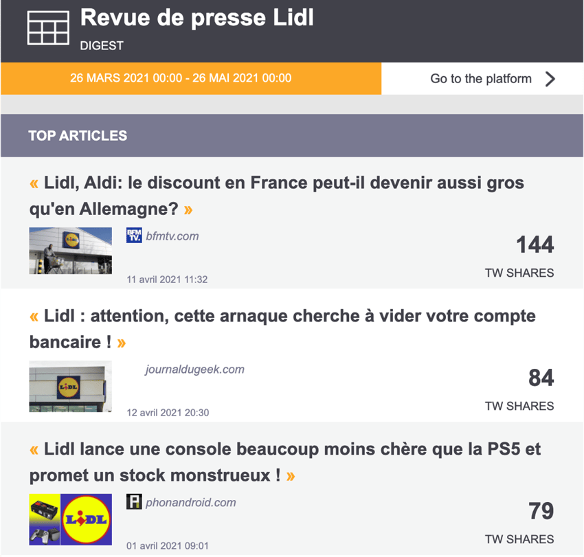 revue de presse lidl