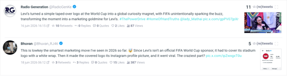 Levis tweets