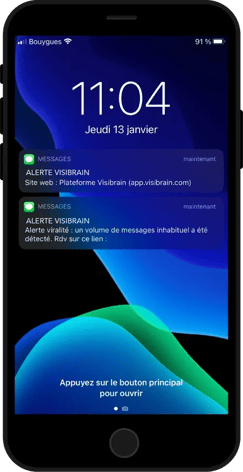 alerte sms par visibrain